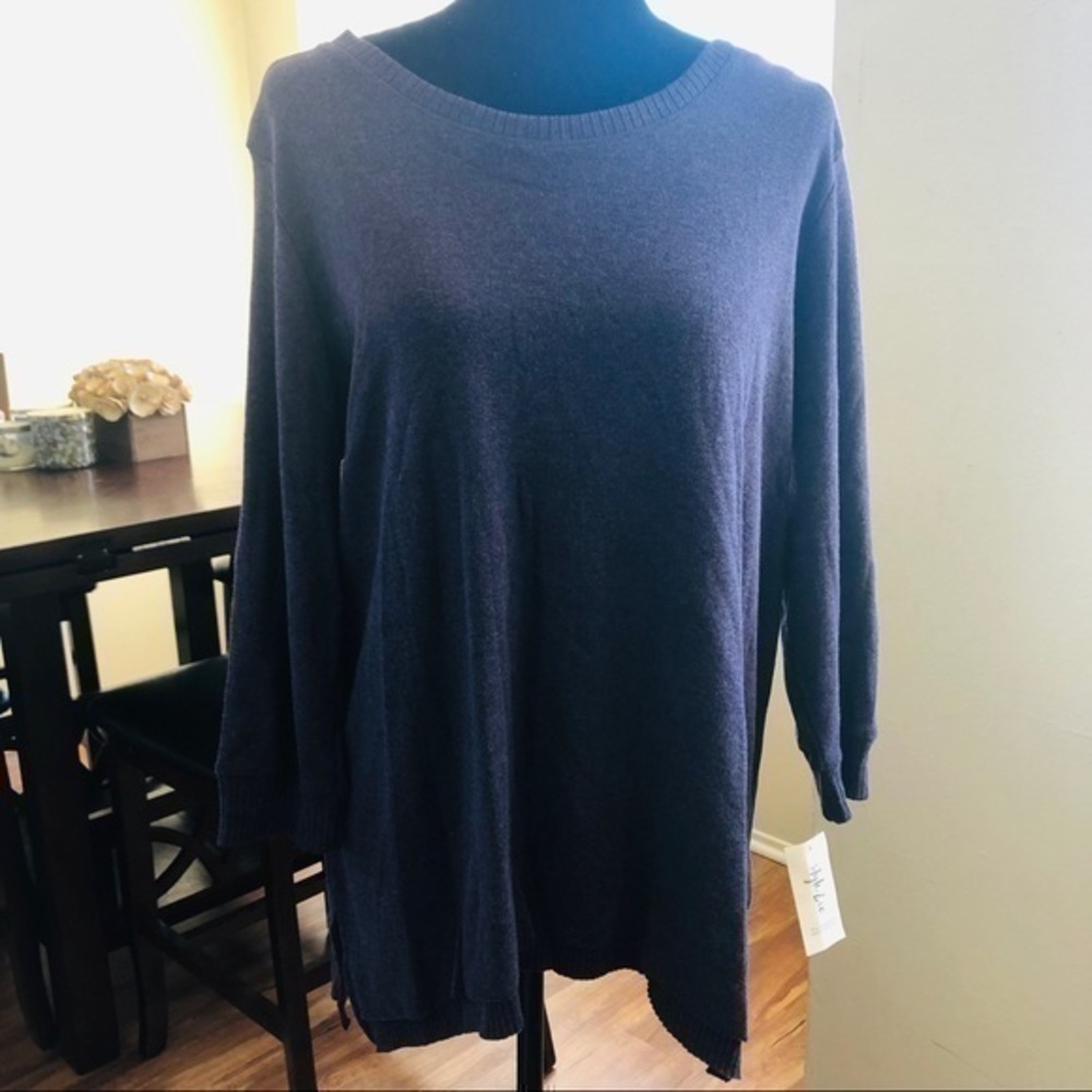 New Women’s Syle & Co. Purple Sweater sz L